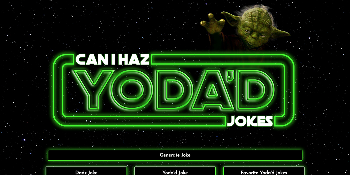 screenshot of yoDAD joke API project